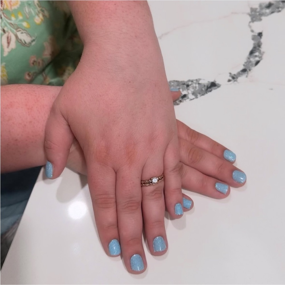 *Exclusive* Color Street: Fluid Motion | Baby Blue Glitter Spring Summer Pastel - Picture 8 of 11